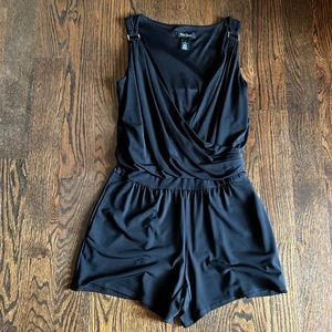 White House Black Market Black Shorts Jumpsuit- Size 2